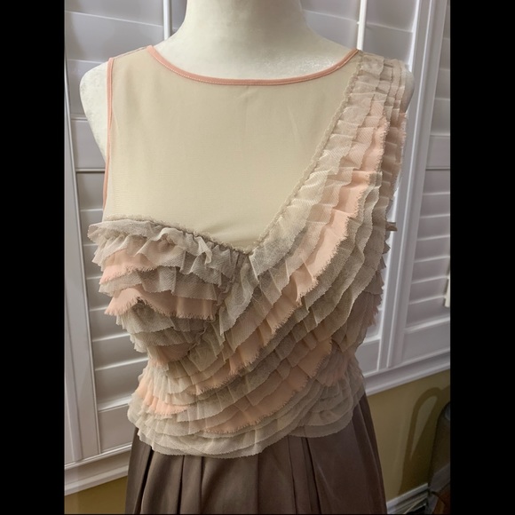 Nine West Layered Ruffles Cocktail Dress sz 4 - Picture 2 of 4